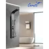 Панель CELIA B душевая из нержавеющей стали с форсунками Ceruttispa CT10401, цвет черный