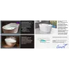 Ванна MIMI170MW акриловая (1700x800x600) отдельностоящая, белая матовая, со сливом-переливом Ceruttispa