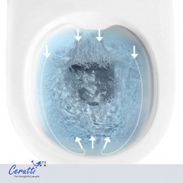 Унитаз приставной Ceruttispa БЕРНИНА (BERNINA) F CT7842 безободковый (520х340х400)