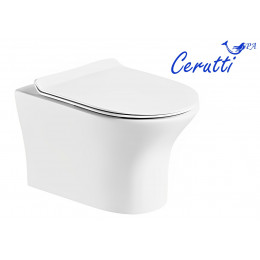 Унитаз BERNINA  Aria подвесной безободковый Ceruttispa  CT7191 (480х340х350)