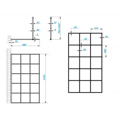 Ограждение MUZA T100  душевое Ceruttispa без поддона (100x195)