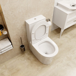 Унитаз SANTA напольный безободковый широкий Ceruttispa CT8916 (665x410x835)