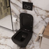 Унитаз MIMI Aria MB подвесной безободковый черный матовый, ТЕРМООБЖИГ (не плёнка) CT8920 Ceruttispa (510х350х355)