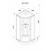 Кабина EC1031 душевая PARLY  (100х100х210)
