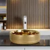 Раковина CR7044AS накладная, золото, круглая 360х360х120 Ceruttispa