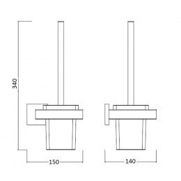 Ерш настенный CR-F25-H13B из нержавеющей стали BOCH MANN, цвет черный