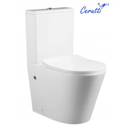 Унитаз SELLA GW напольный безободковый сиденье быстросъемное с микролифтом Ceruttispa (605х370х800)