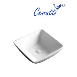 Раковина CR7034D накладная, белая, квадратная 420х420х130 Ceruttispa