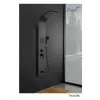 Панель TWIN BK душевая из нержавеющей стали с форсунками Ceruttispa CT9984, цвет черный