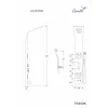 Панель TWIN BK душевая из нержавеющей стали с форсунками Ceruttispa CT9984, цвет черный