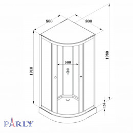 Душевая кабина PARLY BETT B831 (80х80х210)