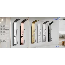 Панель душевая из нержавеющей стали, с форсунками Ceruttispa CT10403, хром, CELIA S