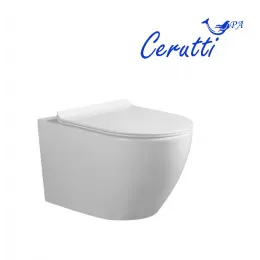 Унитаз CLIO Aria Tornado подвесной безободковый белый со смывом торнадо Ceruttispa CT10582  (525х355х345)