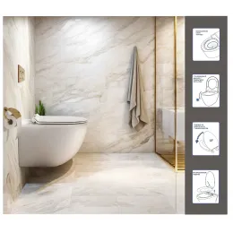 Унитаз CLIO Aria Tornado подвесной безободковый белый со смывом торнадо Ceruttispa CT10582  (525х355х345)