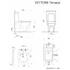 Унитаз VETTORE Tornado напольный безободковый CT10816 (665х350х830) Ceruttispa