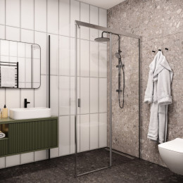 Ограждение MARBELLA 120 R  душевое Ceruttispa без поддона (80x120x195)