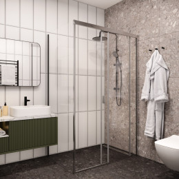 Ограждение MARBELLA 120 R  душевое Ceruttispa без поддона (80x120x195)