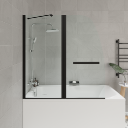 Шторка для ванной распашная F03B, PARLY (130x120)