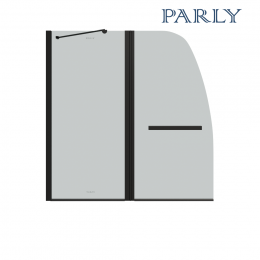 Шторка для ванной распашная F03B, PARLY (130x120)