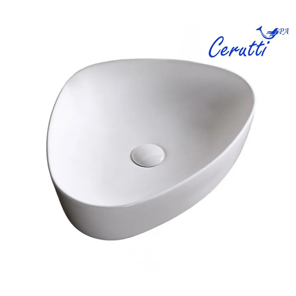 Раковина CR0089 накладная, белая, треугольная 510х410х120 Ceruttispa