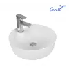 Раковина CR0090 накладная, белая, круглая, с отверстием под смеситель 440х440х130 Ceruttispa