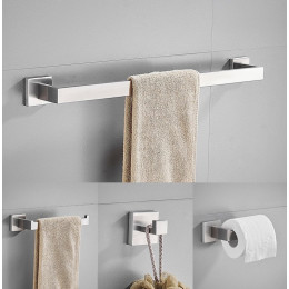 Набор аксессуаров CR-F25 для ванной из нержавеющей стали BOCH MANN, цвет нержавеющая сталь