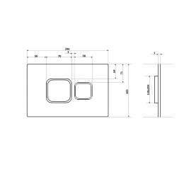 Кнопка смыва для инсталляций Ceruttispa (золото, глянцевая), CR01GD