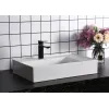 Раковина CR0017 накладная, белая, прямоугольная, с отверстием под смеситель 605х380х120 Ceruttispa