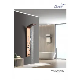 Панель VICTORIA RG душевая из нержавеющей стали с форсунками Ceruttispa CT9977, цвет розовое золото
