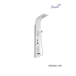 Панель душевая из нержавеющей стали с форсунками Ceruttispa CT9982, белый мрамор, VIRGINIA MW