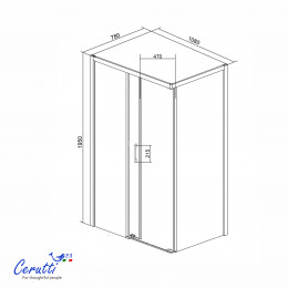 Душевое ограждение Ceruttispa ВИТО (VITO) 110BF L (110x80x195)