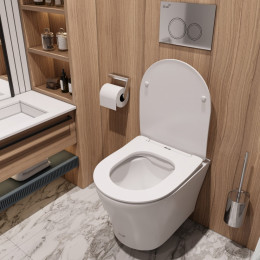 Унитаз подвесной Ceruttispa АДИДЖЕ (ADIGE) Aria MW CT9245 безободковый (490х360х355) белый матовый, ТЕРМООБЖИГ (не плёнка)