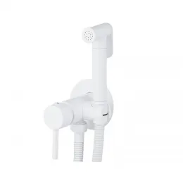 Душ BRAIES W CK-P07W гигиенический со смесителем из латуни BOCH MANN, с шлангом 120 см, цвет БЕЛЫЙ