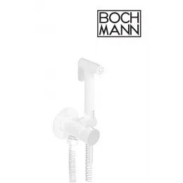 Душ BRAIES W CK-P07W гигиенический со смесителем из латуни BOCH MANN, с шлангом 120 см, цвет БЕЛЫЙ