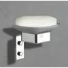 Мыльница CR-D01-04 стеклянная с держателем из нержавеющей стали BOCH MANN, цвет хром