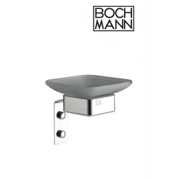 Мыльница CR-D01-04 стеклянная с держателем из нержавеющей стали BOCH MANN, цвет хром