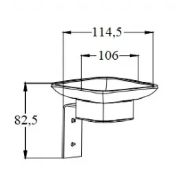 Мыльница CR-D01-04MB стеклянная с держателем из нержавеющей стали BOCH MANN, цвет черный