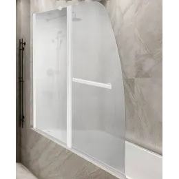 Шторка для ванной распашная F03F, PARLY (130x120)