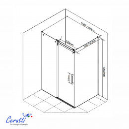Душевое ограждение Ceruttispa ЧЕЗАС (CEZA'S) 120BF L (120x90x195)