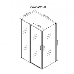 Душевое ограждение Ceruttispa ВИКТОРИЯ (VICTORIA) 120B (90x120x195)