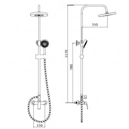 Душевая стойка JUNIOR Black, BOCH MANN BM8576