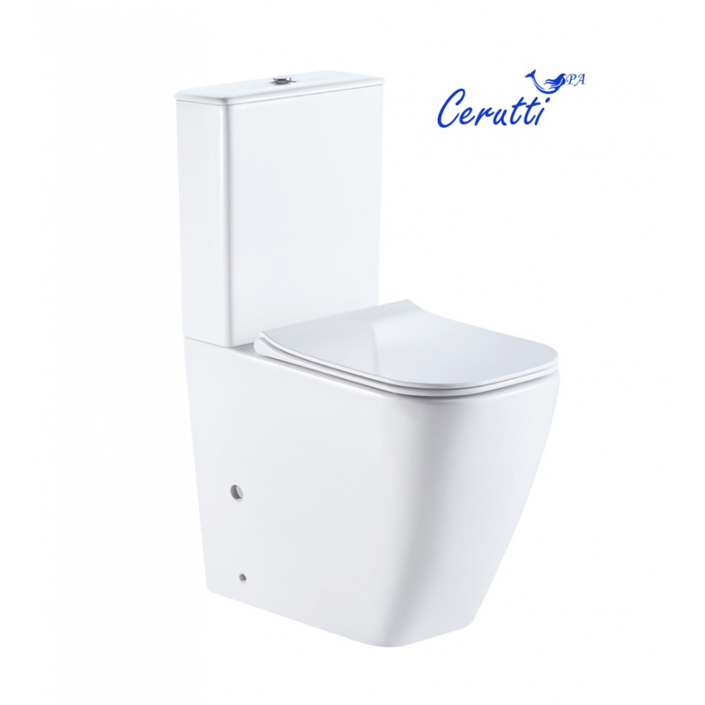 Унитаз CHIKA напольный безободковый высокий Ceruttispa CT8708 (620х385х920)