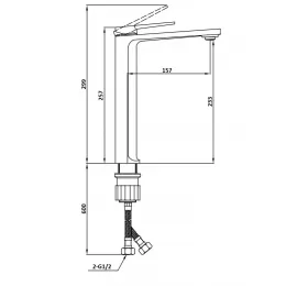 Смеситель VIVA XL для раковины, хром, высокий BOCH MANN BM9134