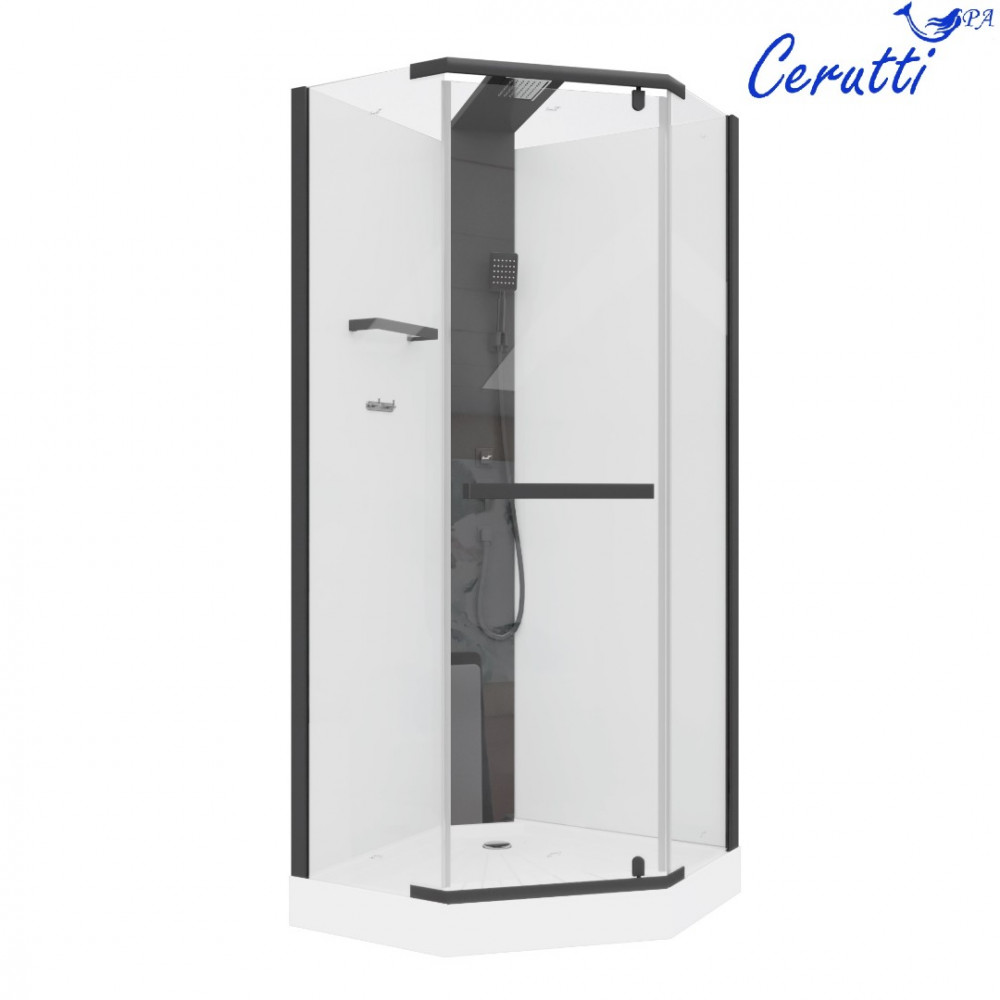 Кабина CHIKA901B душевая без крыши Ceruttispa (90x90x215-225)