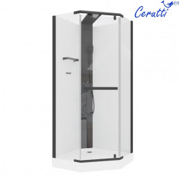Кабина CHIKA901B душевая без крыши Ceruttispa (90x90x215-225)