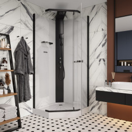 Кабина CHIKA901B душевая без крыши Ceruttispa (90x90x215-225)