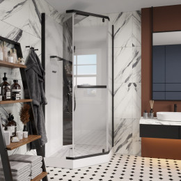 Кабина CHIKA901B душевая без крыши Ceruttispa (90x90x215-225)