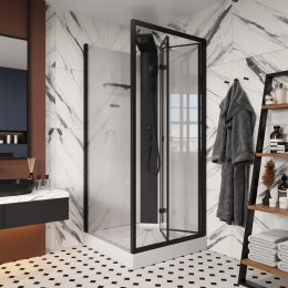 Кабина BELLA901B душевая без крыши Ceruttispa (90x90x215-225)