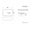 Раковина CR0078B накладная, золото, прямоугольная 460х330х135 Ceruttispa