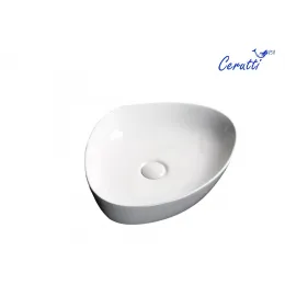 Раковина CR0021C накладная, белая, треугольная 500х400х120  Ceruttispa